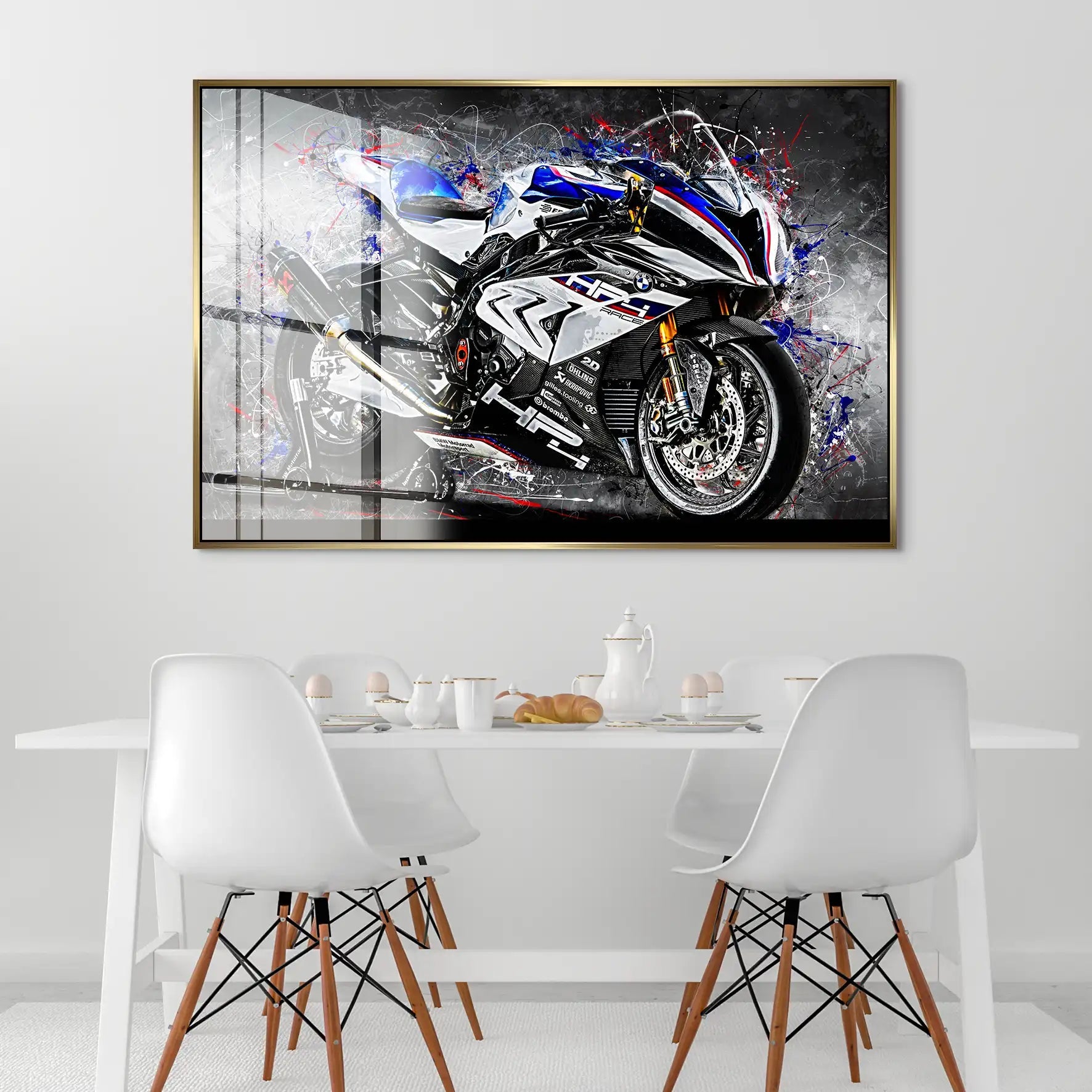 BMW HP4 Race Abstrakt Acrylglas Bild INGALERIE