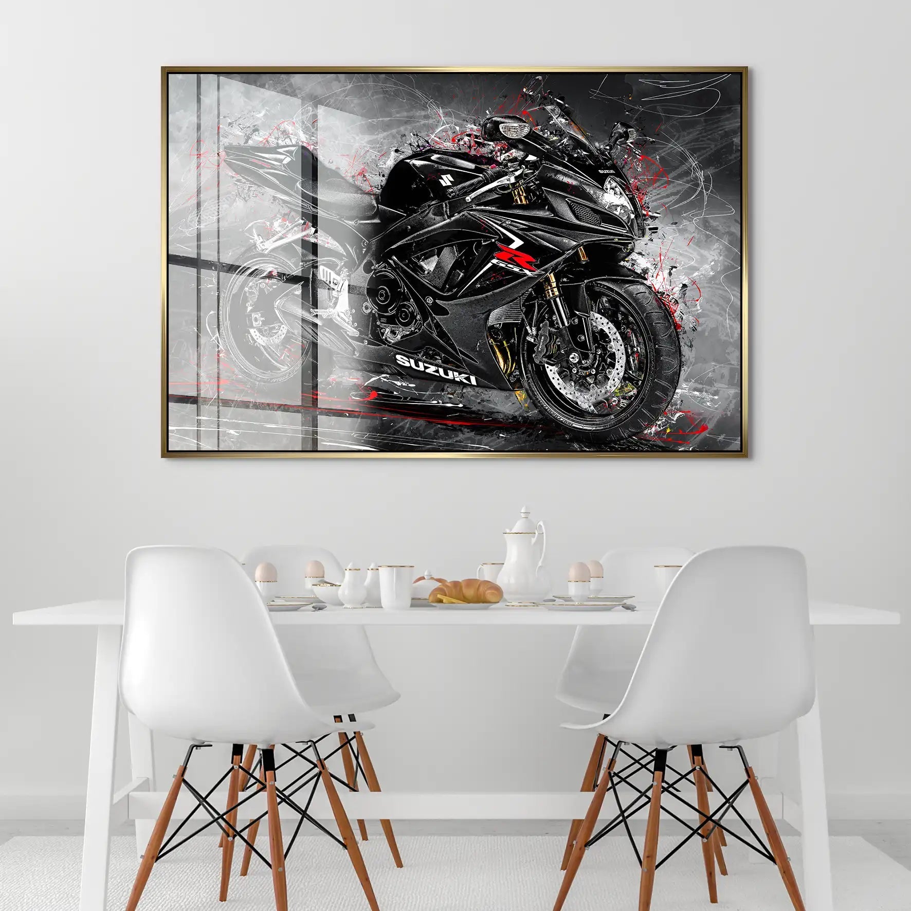 Suzuki GSXR 600 Abstrakt Black Acrylglas Bild INGALERIE