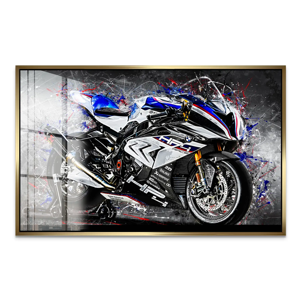 BMW HP4 Race Abstrakt Acrylglas Bild INGALERIE