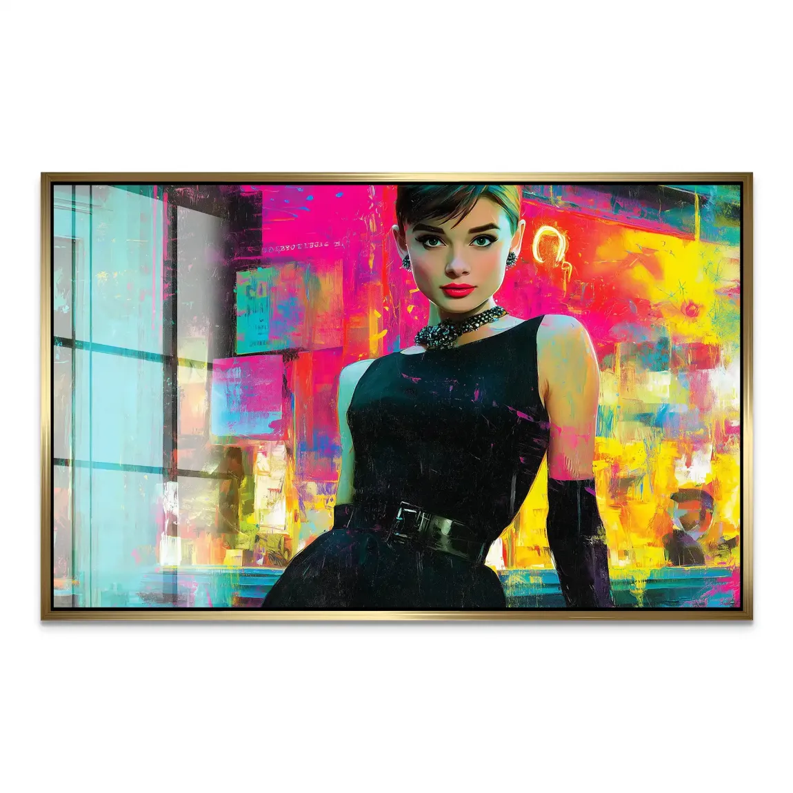 Audrey Hepburn Midnight Elegance Acrylglas Bild