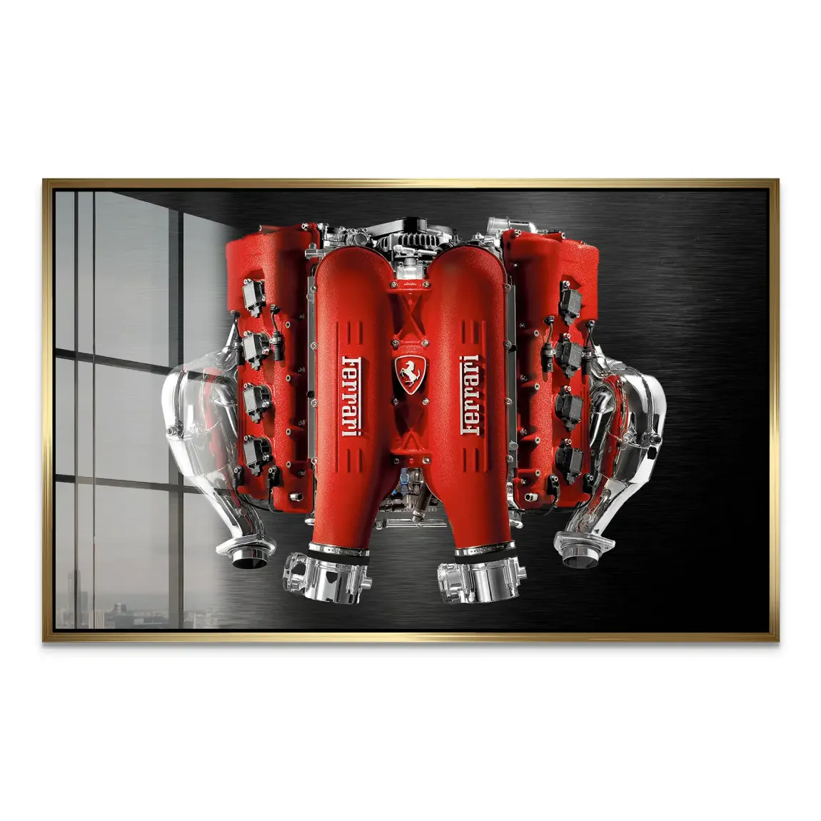 Ferrari V8 Motor Acrylglas Bild