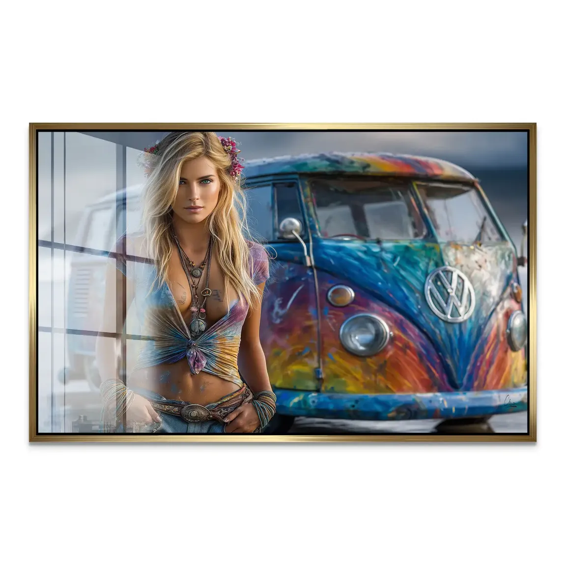 VW Bulli Beauty Acrylglas Bild