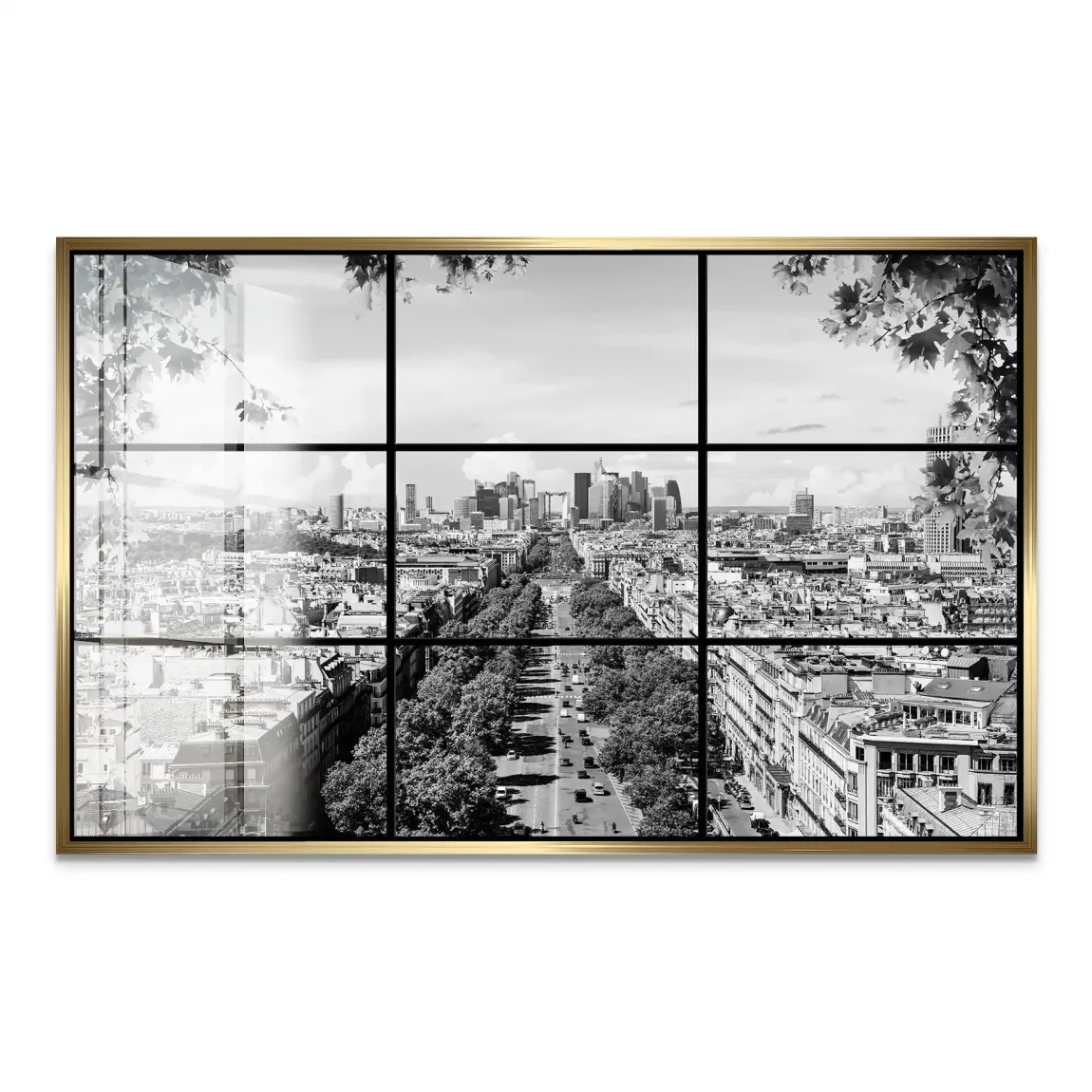 Paris Avenue Noir Acrylglas Bild