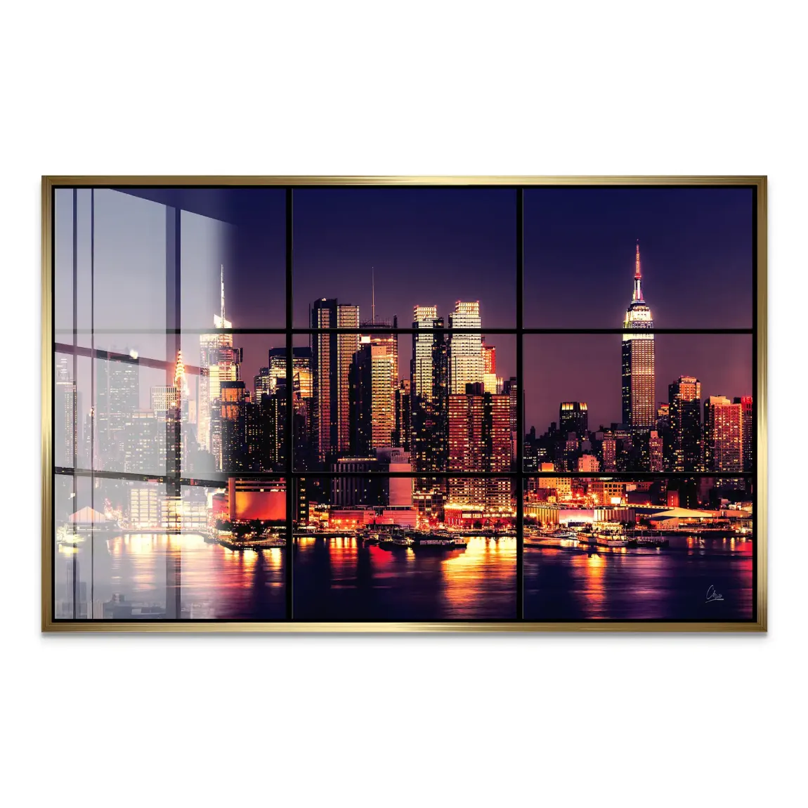 New York Skyline View Acrylglas Bild