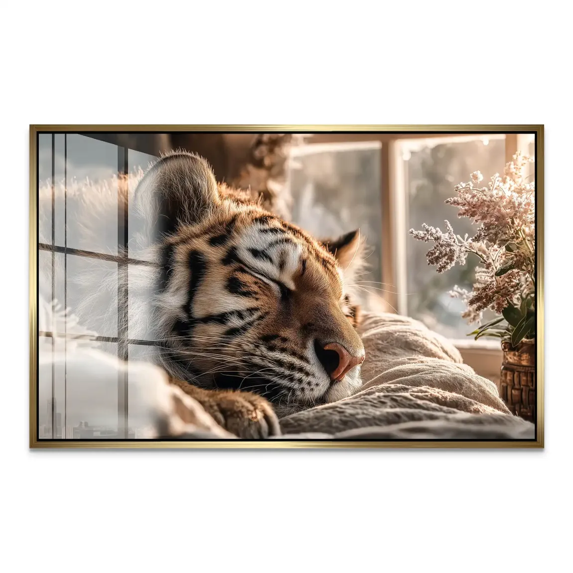 Schlafender Tiger Acrylglasbild