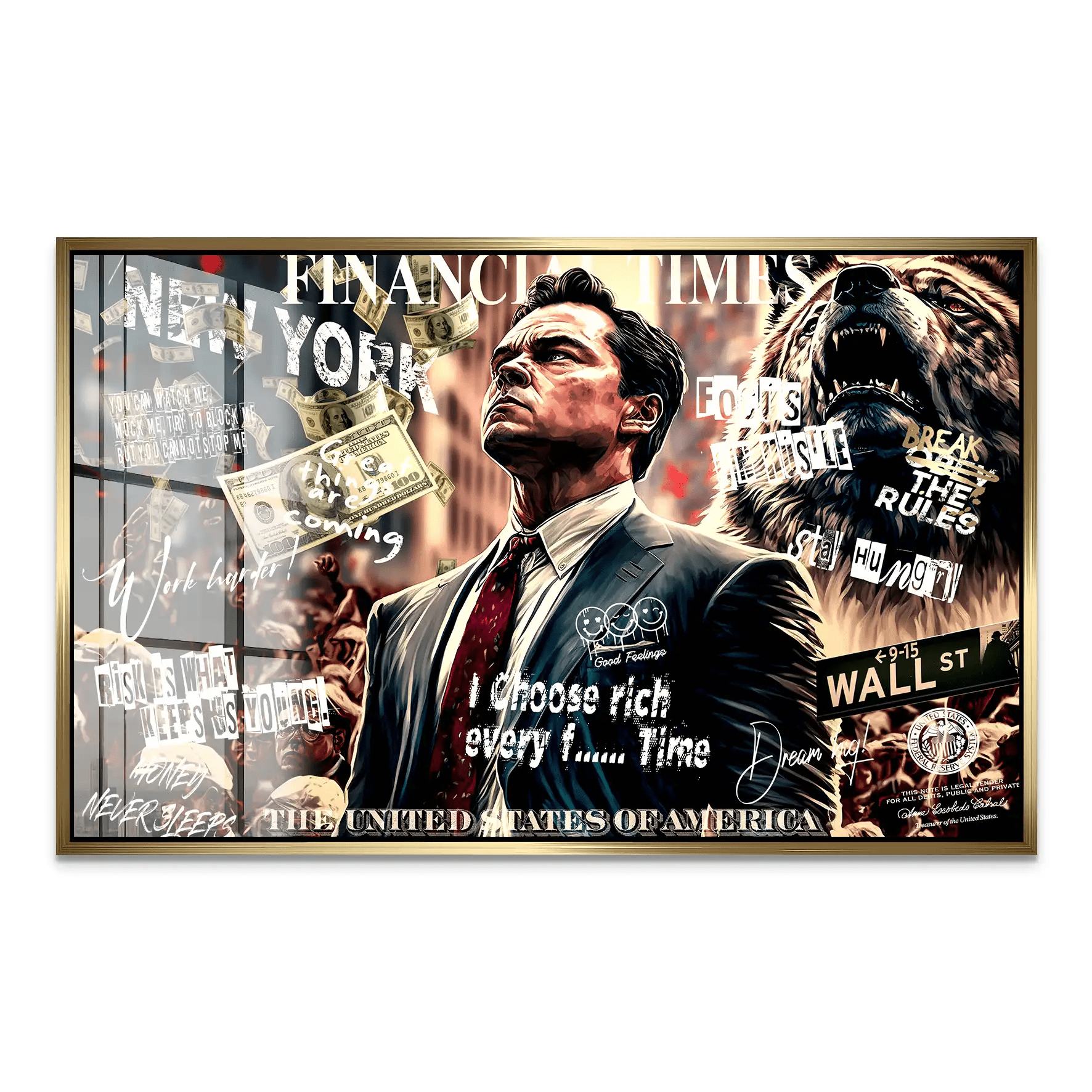 Wolf of Wallstreet Acrylglas Bild INGALERIE