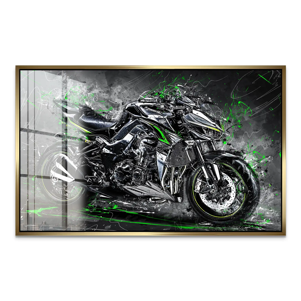 Kawasaki Z1000 Abstrakt Acrylglas Bild INGALERIE