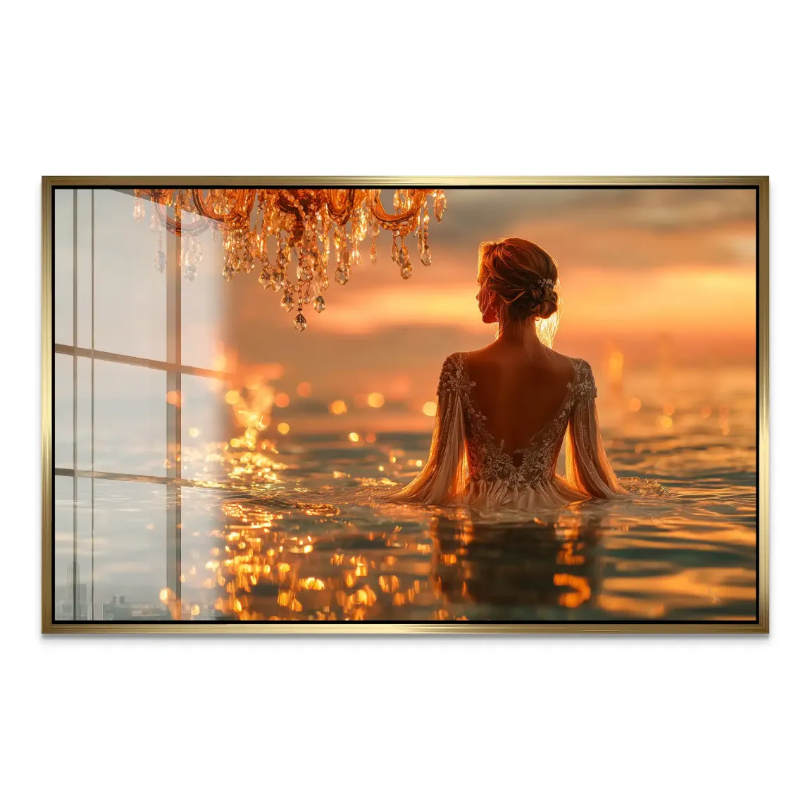 Golden Lights Acrylglas Bild