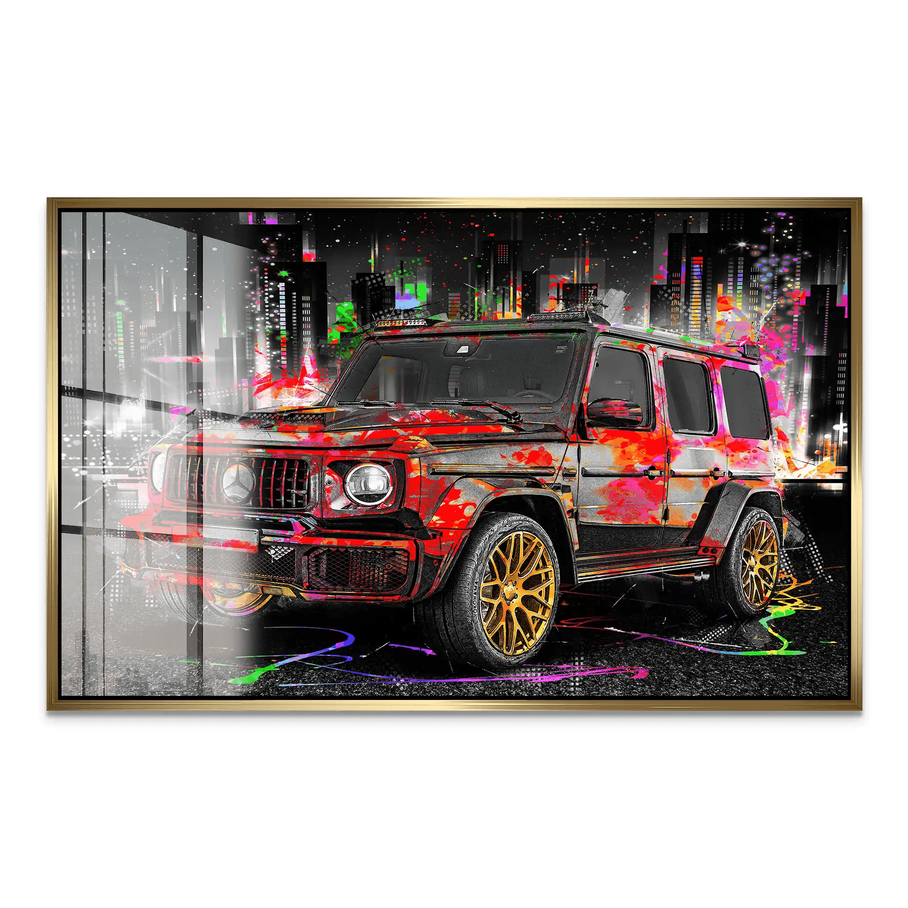 Mercedes G63 Abstrakt Color Acrylglas Bild INGALERIE