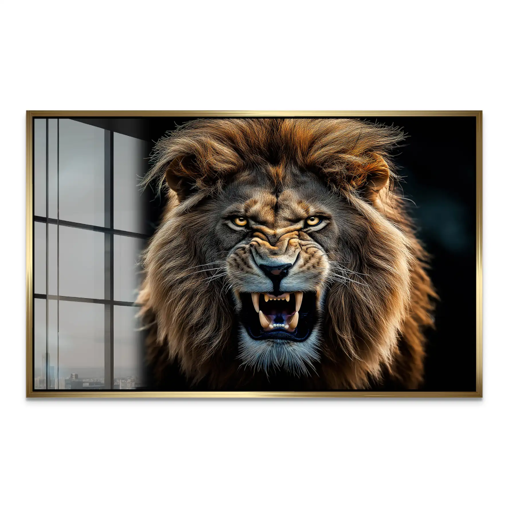 Angry Lion Acrylglas Bild INGALERIE