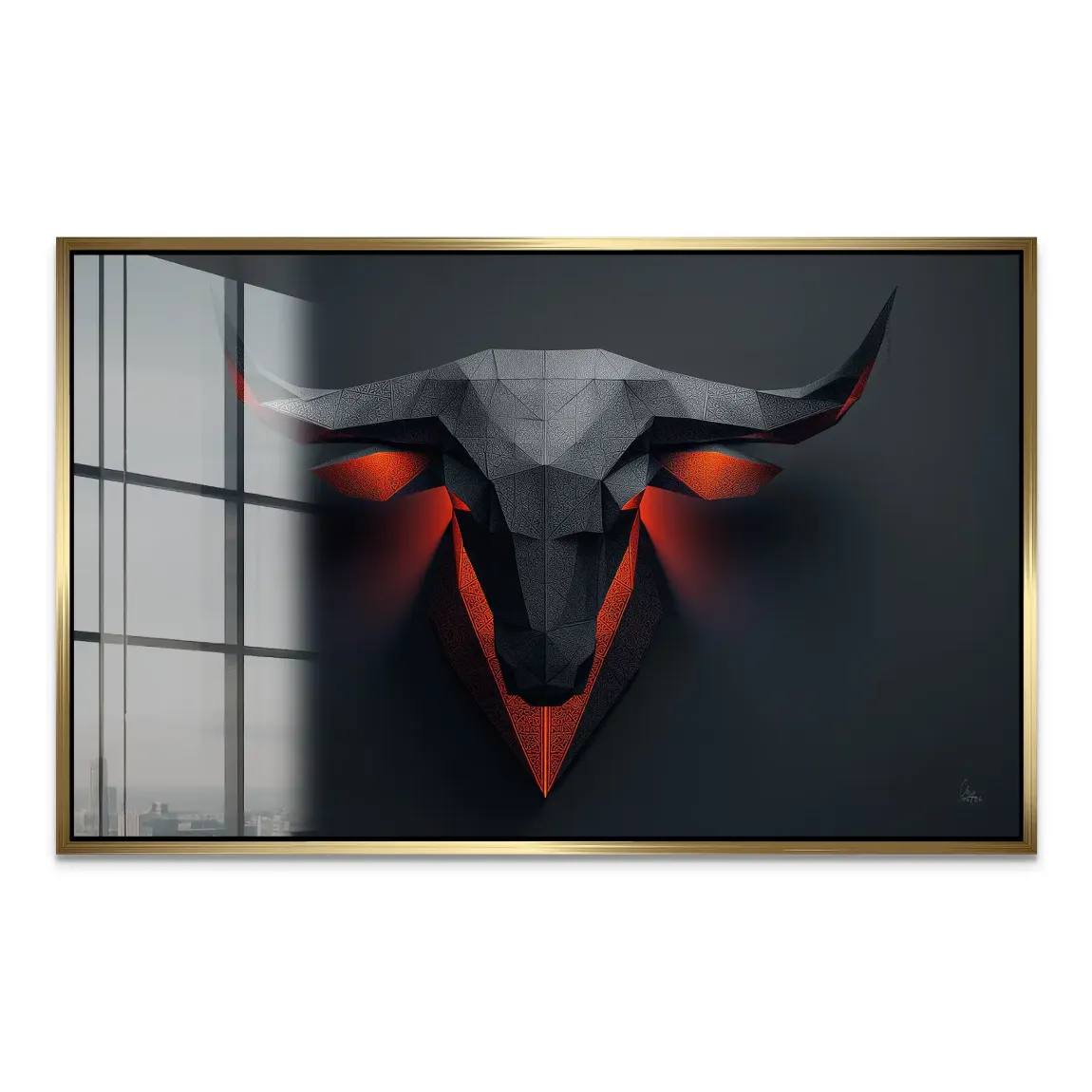 Edler Stierkopf Acrylglasbild