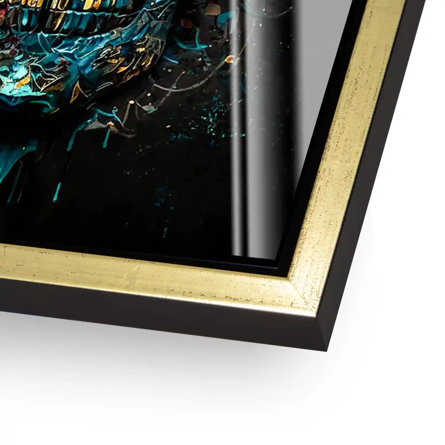 Totenkopf Gold Style Acrylglasbild INGALERIE