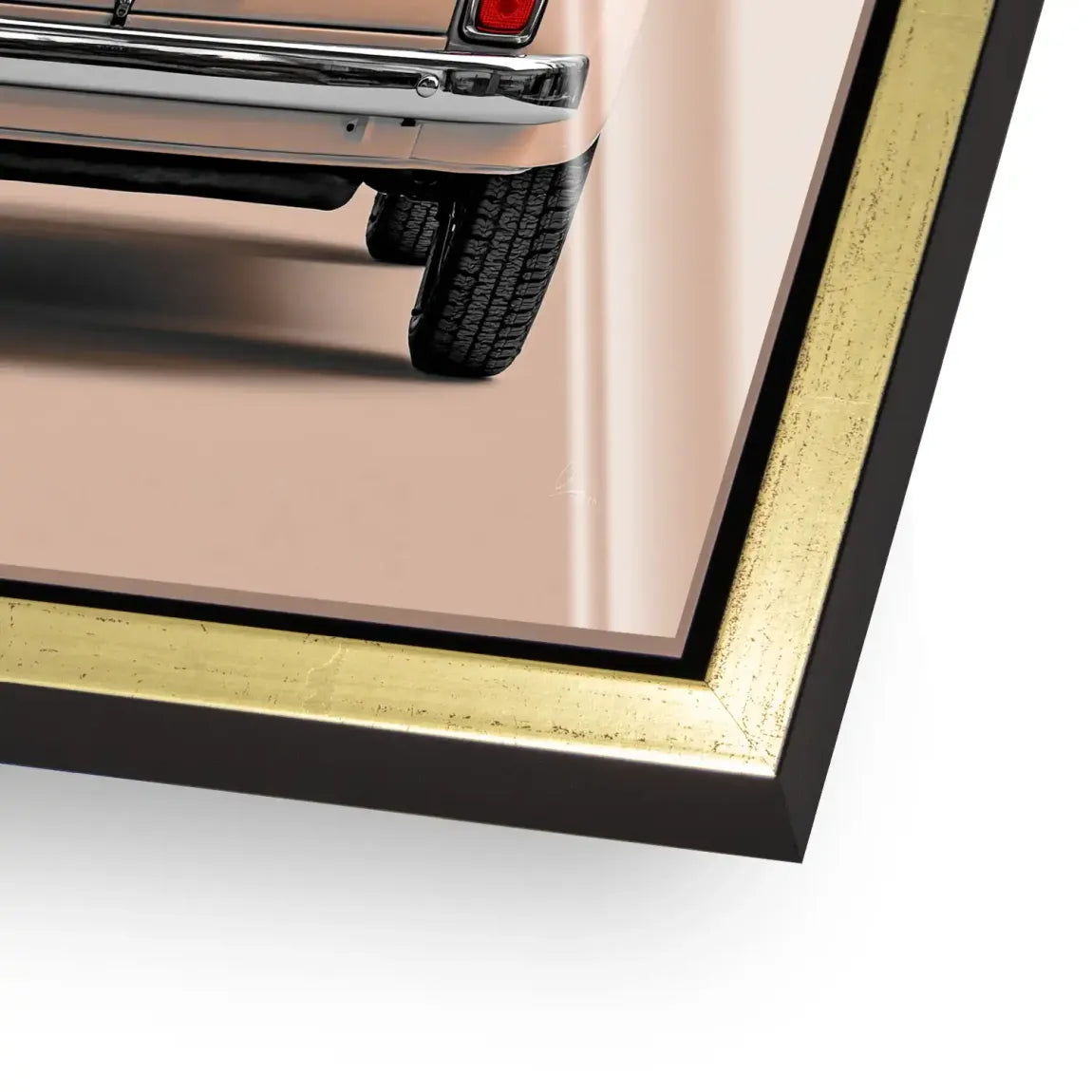 Fiat 500 Crema Acrylglasbild