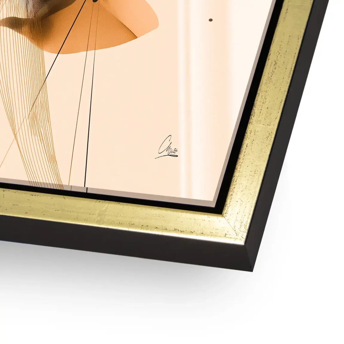 Amber Flow Harmony Acrylglasbild