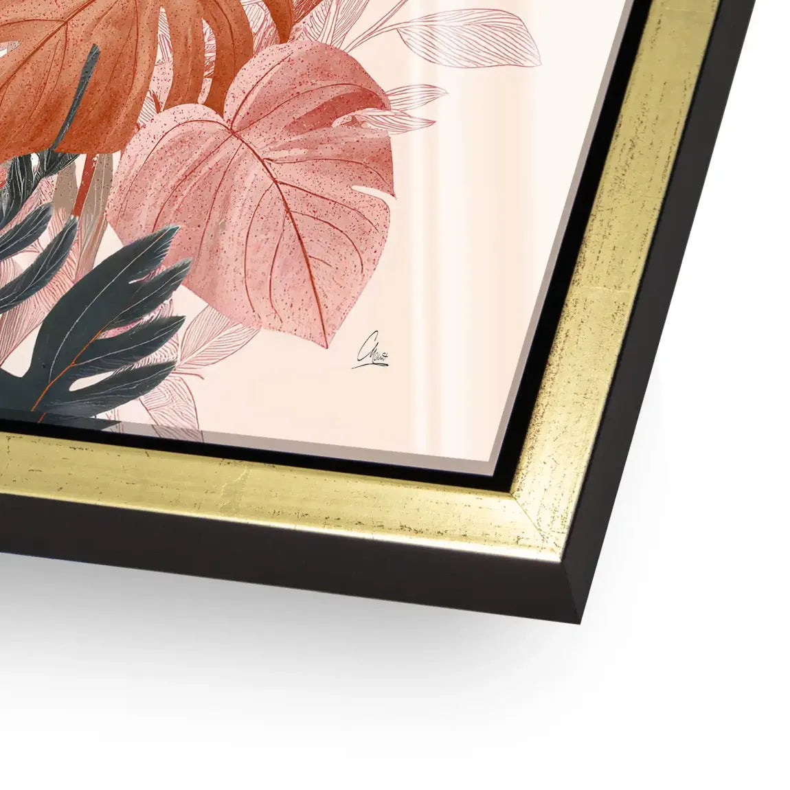 Terracotta Leaves Harmony Acrylglasbild