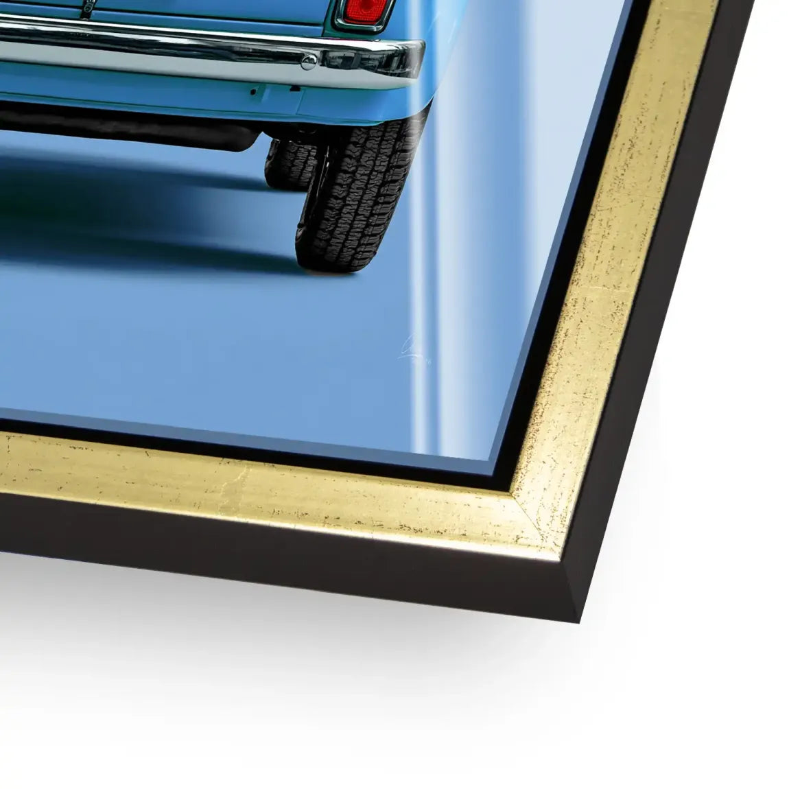 Fiat 500 Azzurro Acrylglasbild