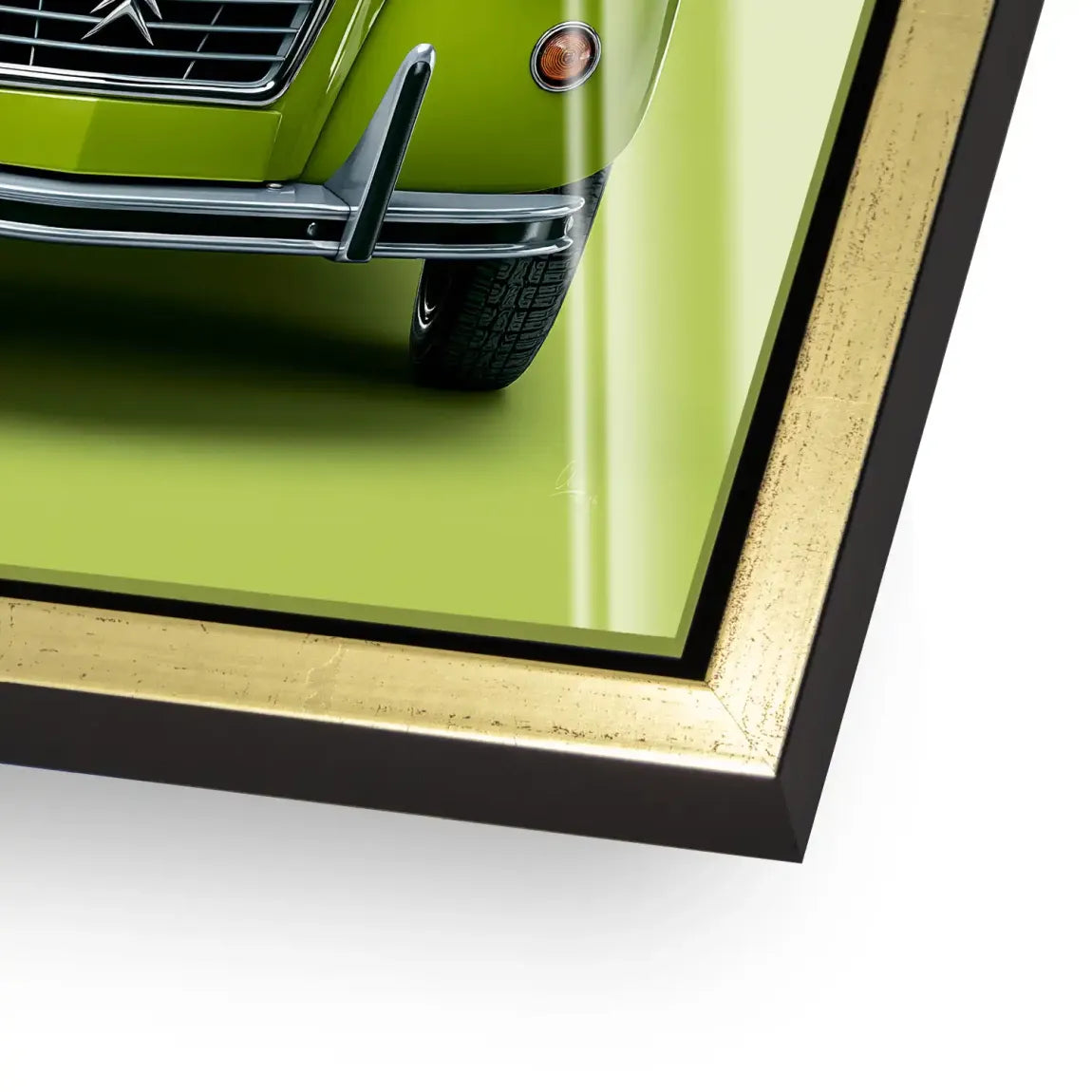 Green Citroen 2CV Acrylglasbild