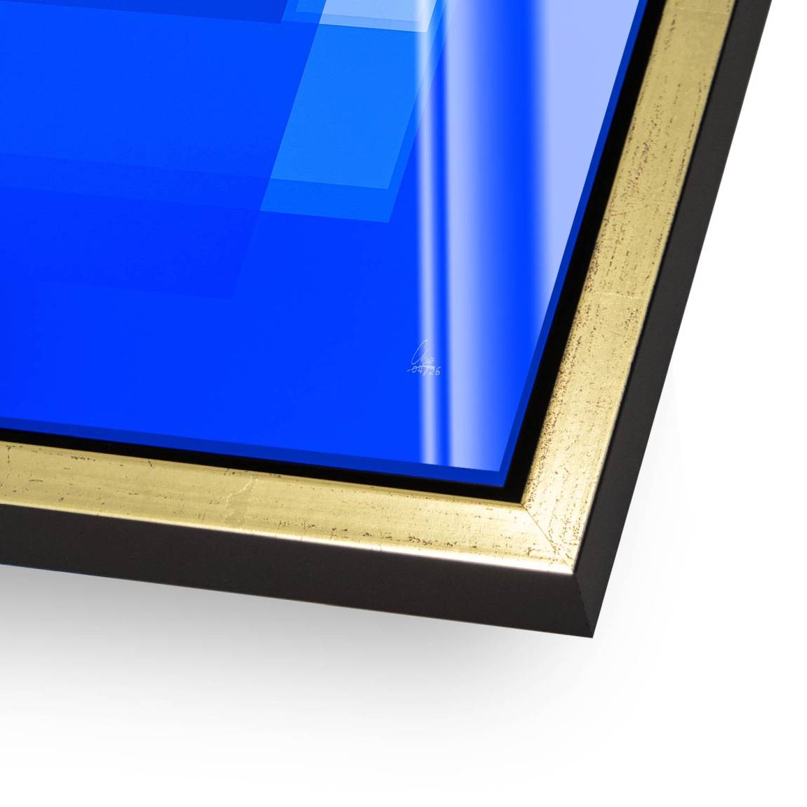 Kobaltblaue Geometrie Acrylglasbild