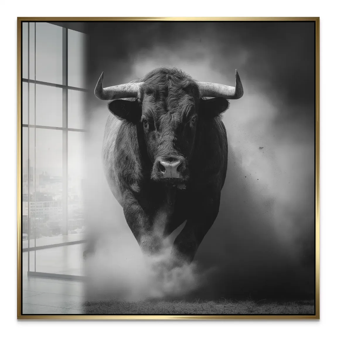 Stier Noir Acrylglasbild