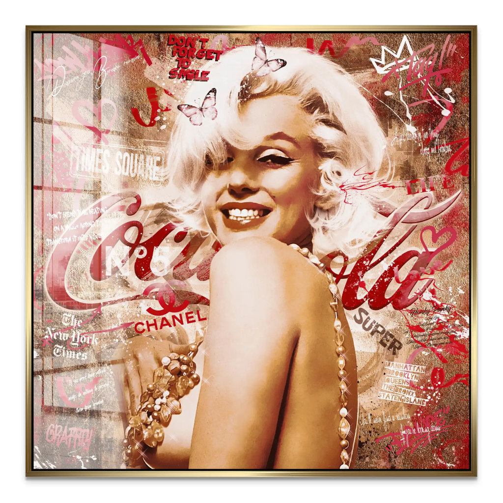 Marilyn Monroe Graffiti Retro Style Acrylglas Bild INGALERIE