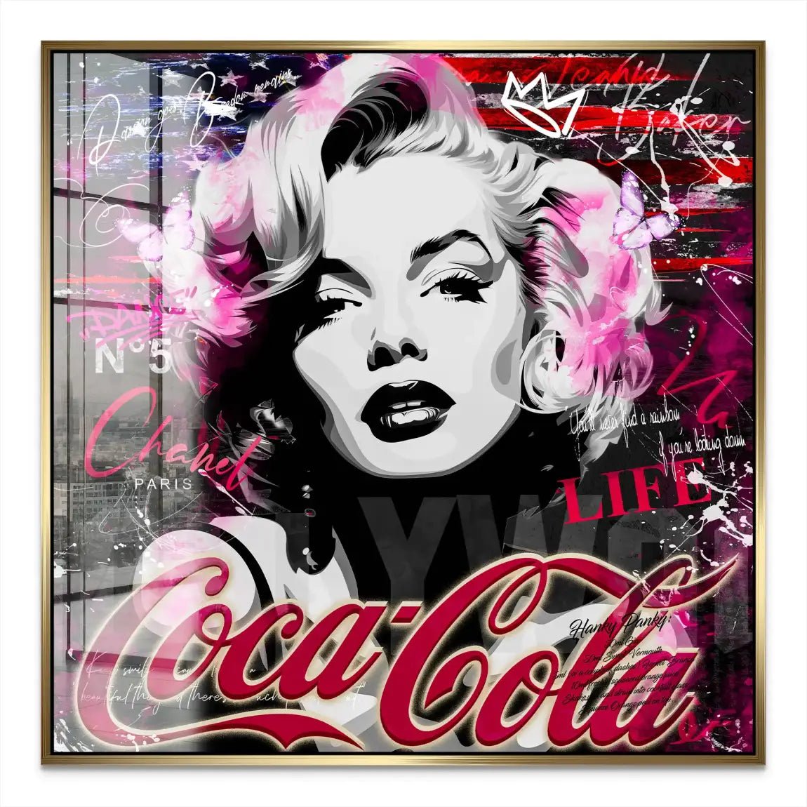 Marilyn Monroe Coke Acrylglas Bild INGALERIE