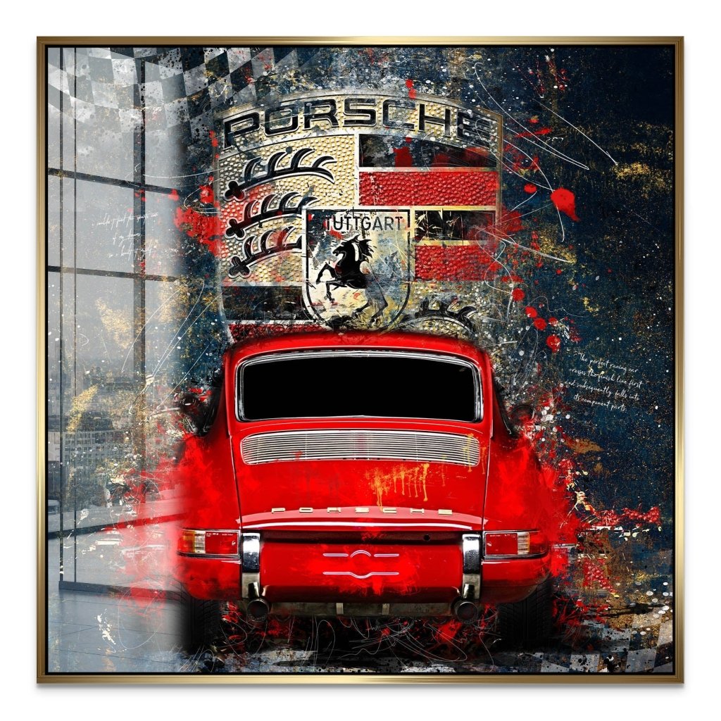 Porsche 911 Modern Abstrakt Acrylglas Bild INGALERIE