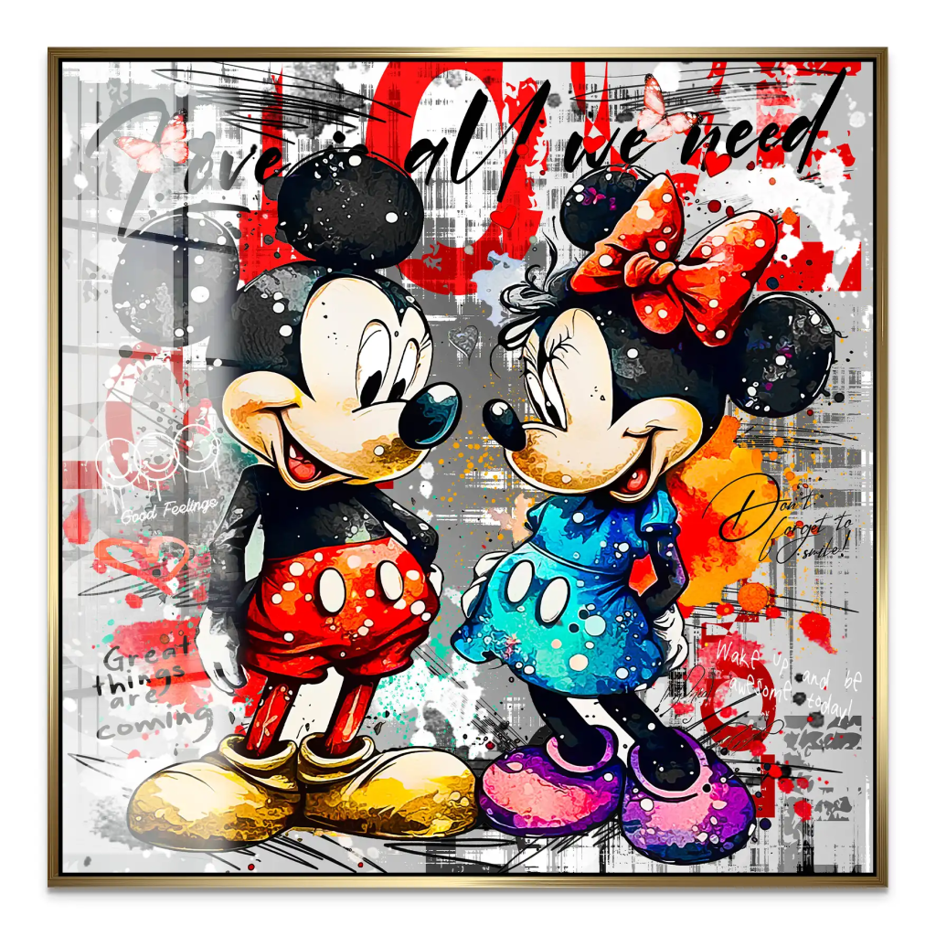 Micky Minnie Love Acrylglas Bild INGALERIE