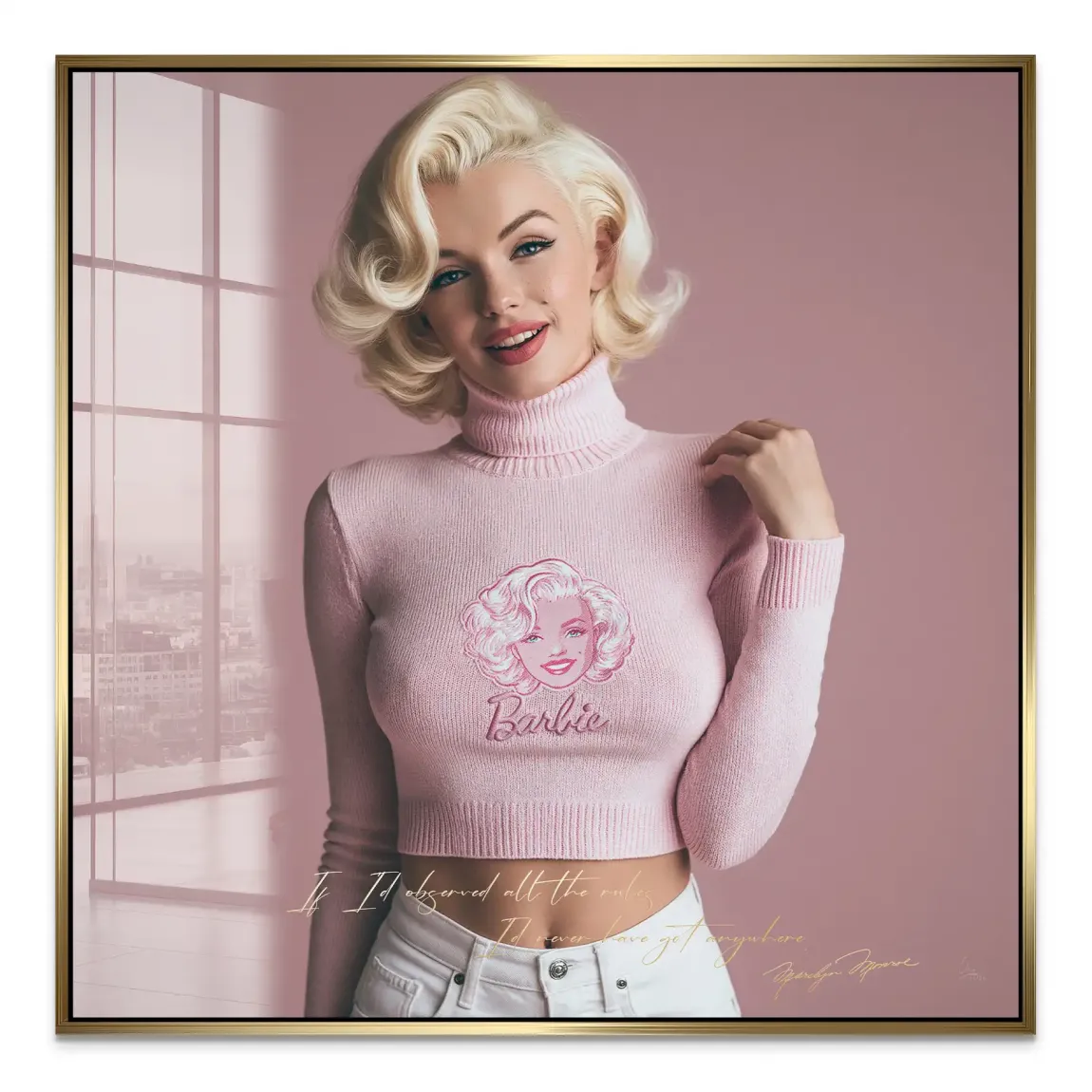 Marilyn Monroe Blush Acrylglasbild