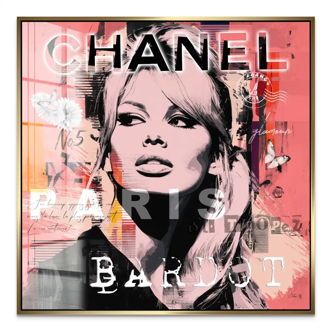 Bardot Chanel Art Acrylglasbild