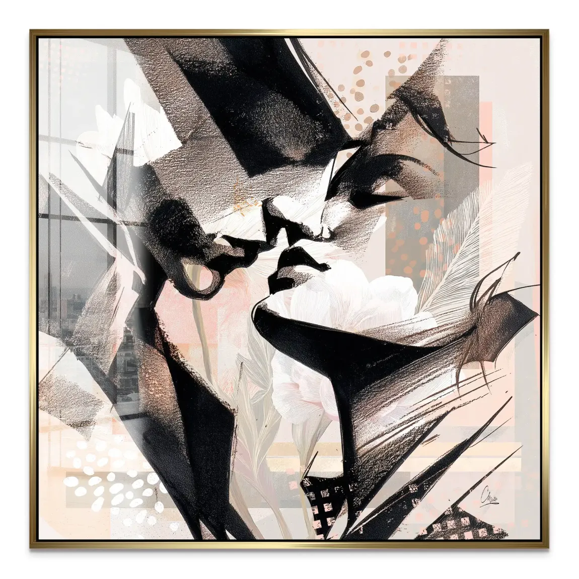 Soft Kiss Abstrakt Acrylglas Bild