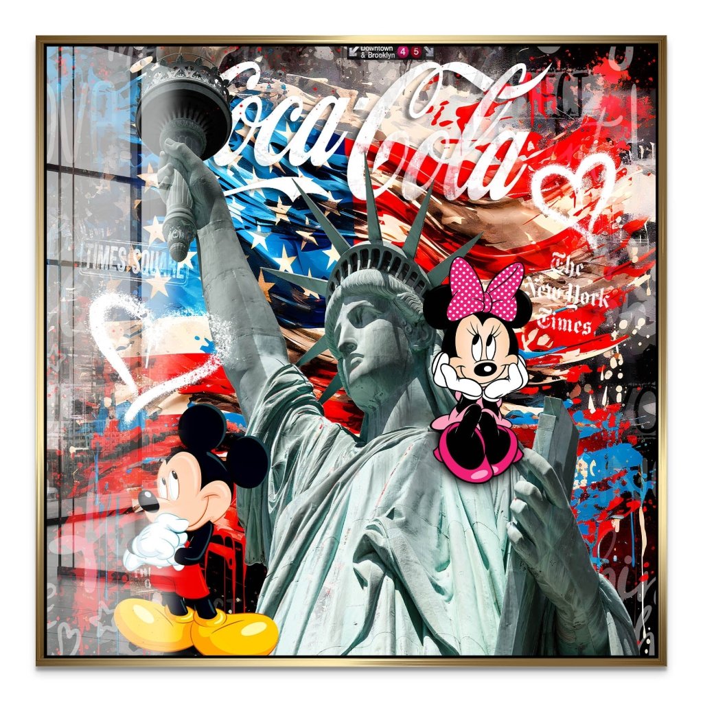 Micky USA Pop Art Acrylglas Bild INGALERIE