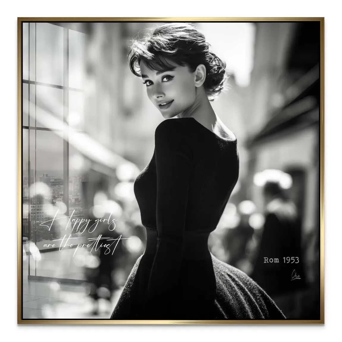 Audrey Hepburn Roma Acrylglas Bild