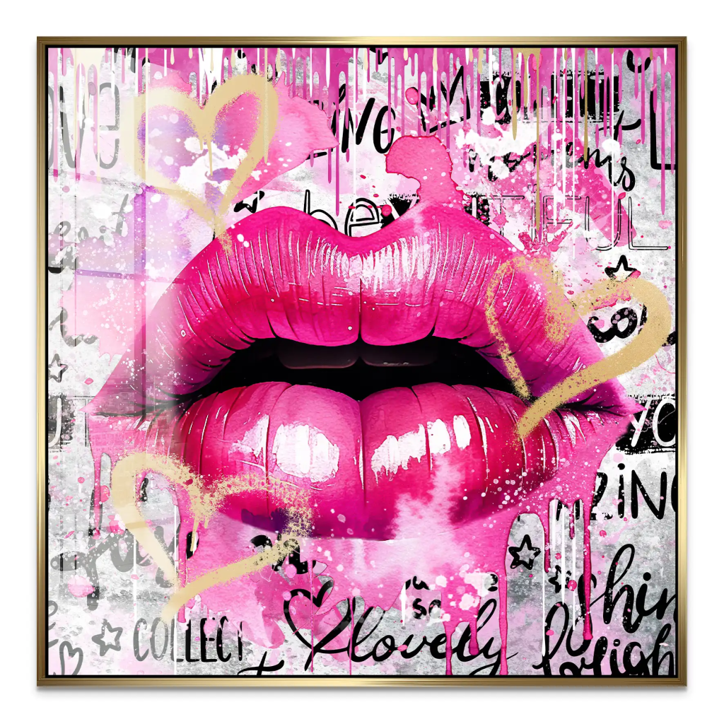 Sweet Lips Pink Style Acrylglas Bild INGALERIE