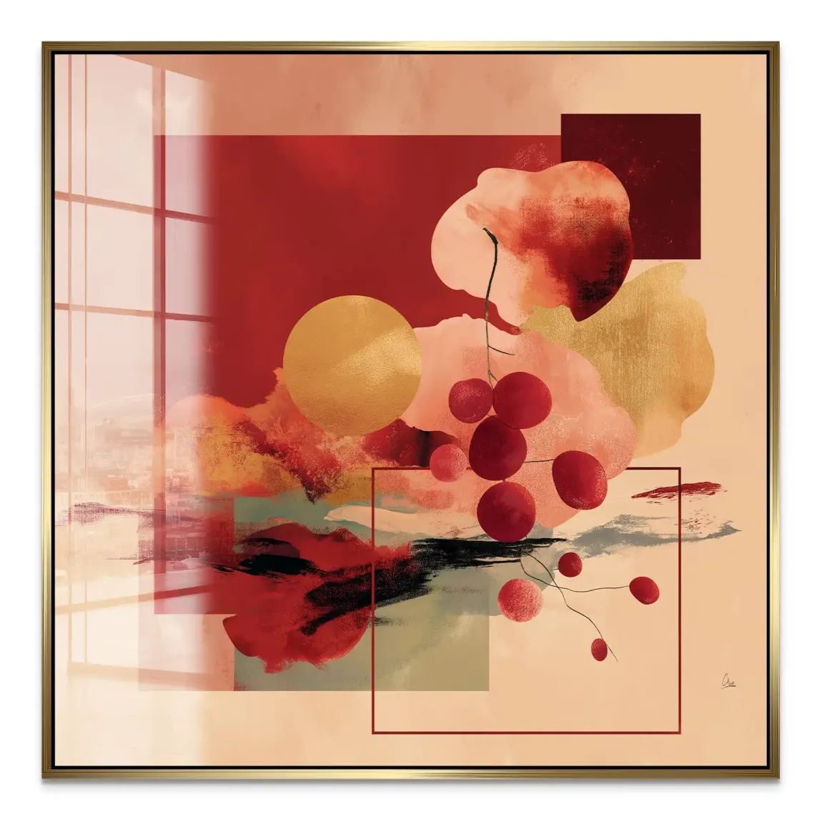 Scarlet Bloom Acrylglas Bild