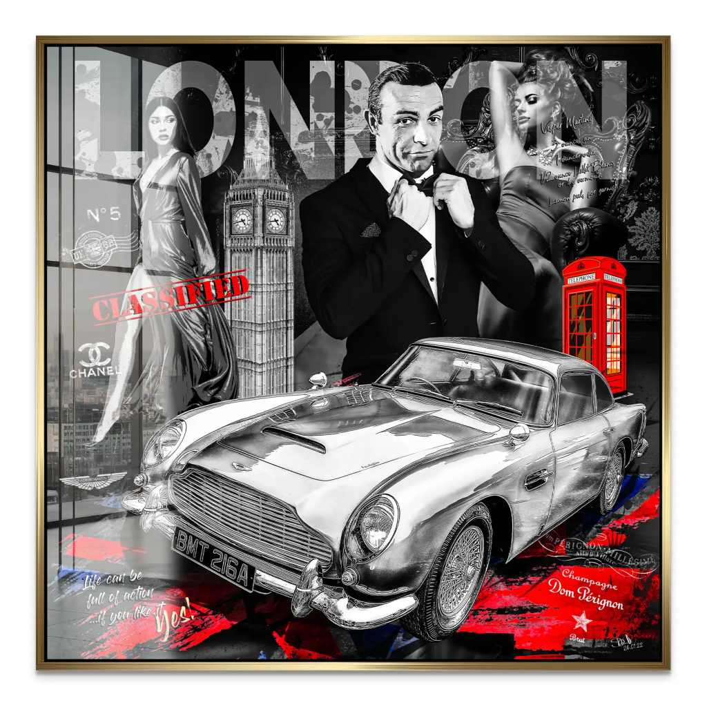 James Bond RetroStyle Acrylglas Bild INGALERIE