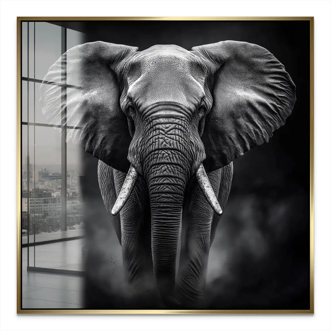 Elefant Black Style Acrylglas Bild INGALERIE