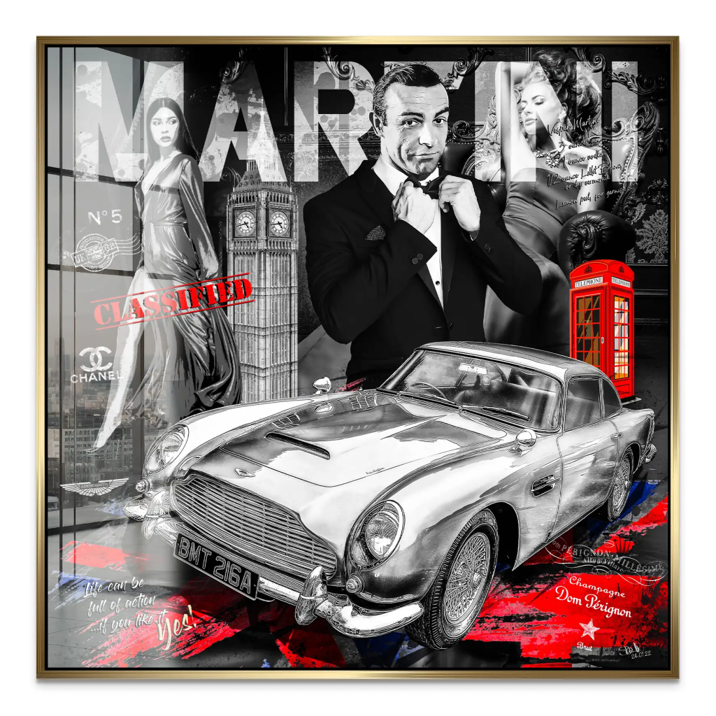 James Bond Martini Connery Style Acrylglas Bild INGALERIE