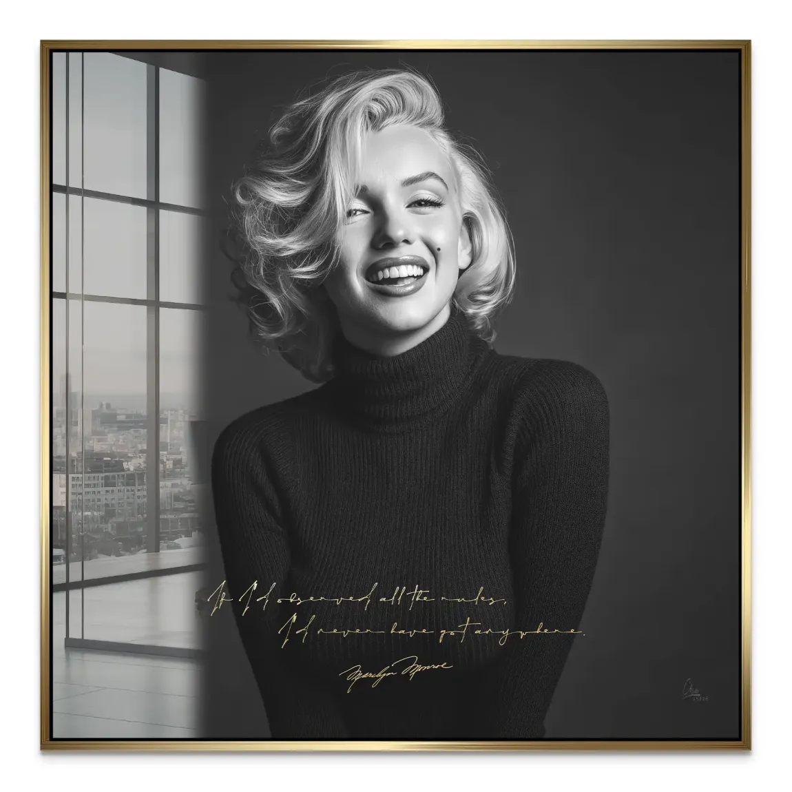 Marilyn Monroe Lächeln Acrylglasbild