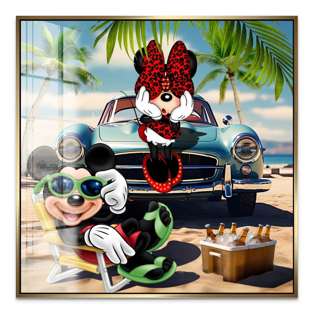 Micky & Minnie Beach Acrylglas Bild INGALERIE