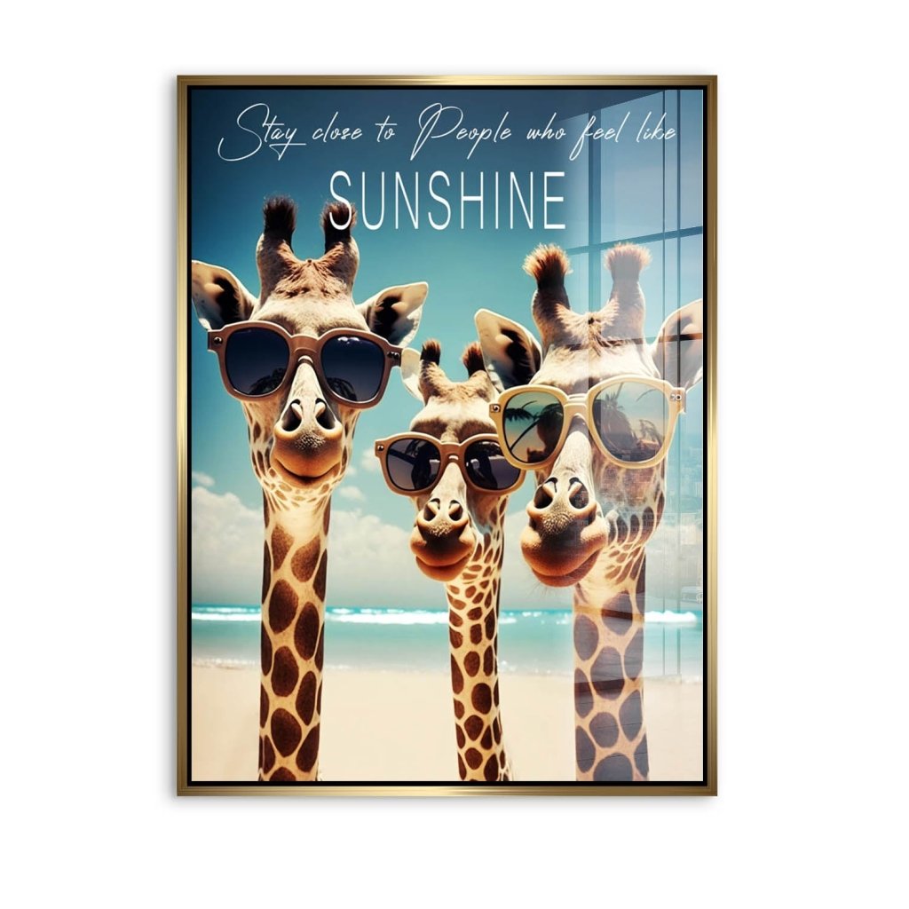 Giraffe Sunshine Acrylglas Bild INGALERIE