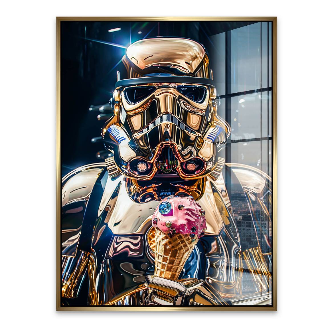 Stormtrooper Gold Acrylglasbild
