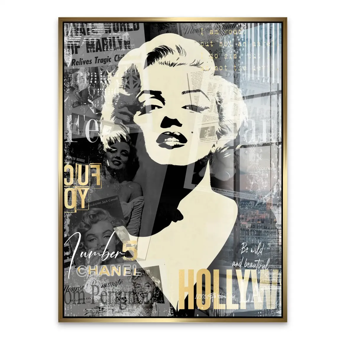 Marilyn Monroe Glamour News Acrylglasbild