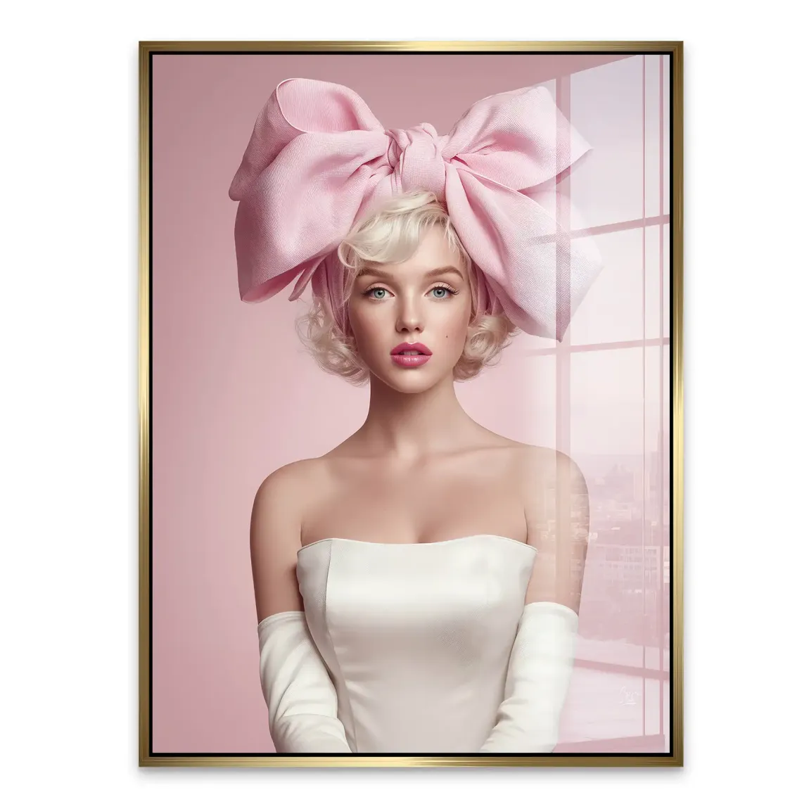 Marilyn Monroe Rosé Acrylglasbild