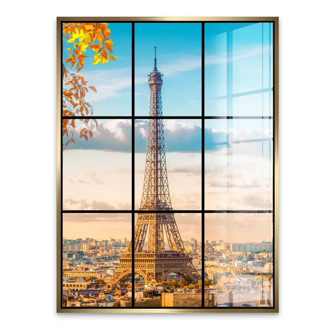 Morning Glow Paris Acrylglasbild