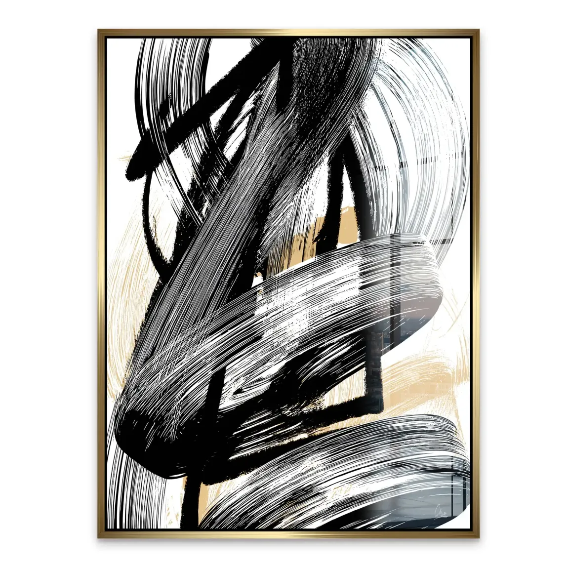 Black Motion Abstrakt Acrylglasbild