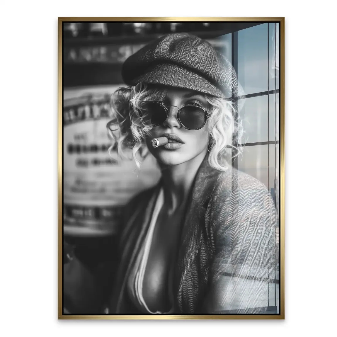 Smoked Confidence Noir Acrylglasbild