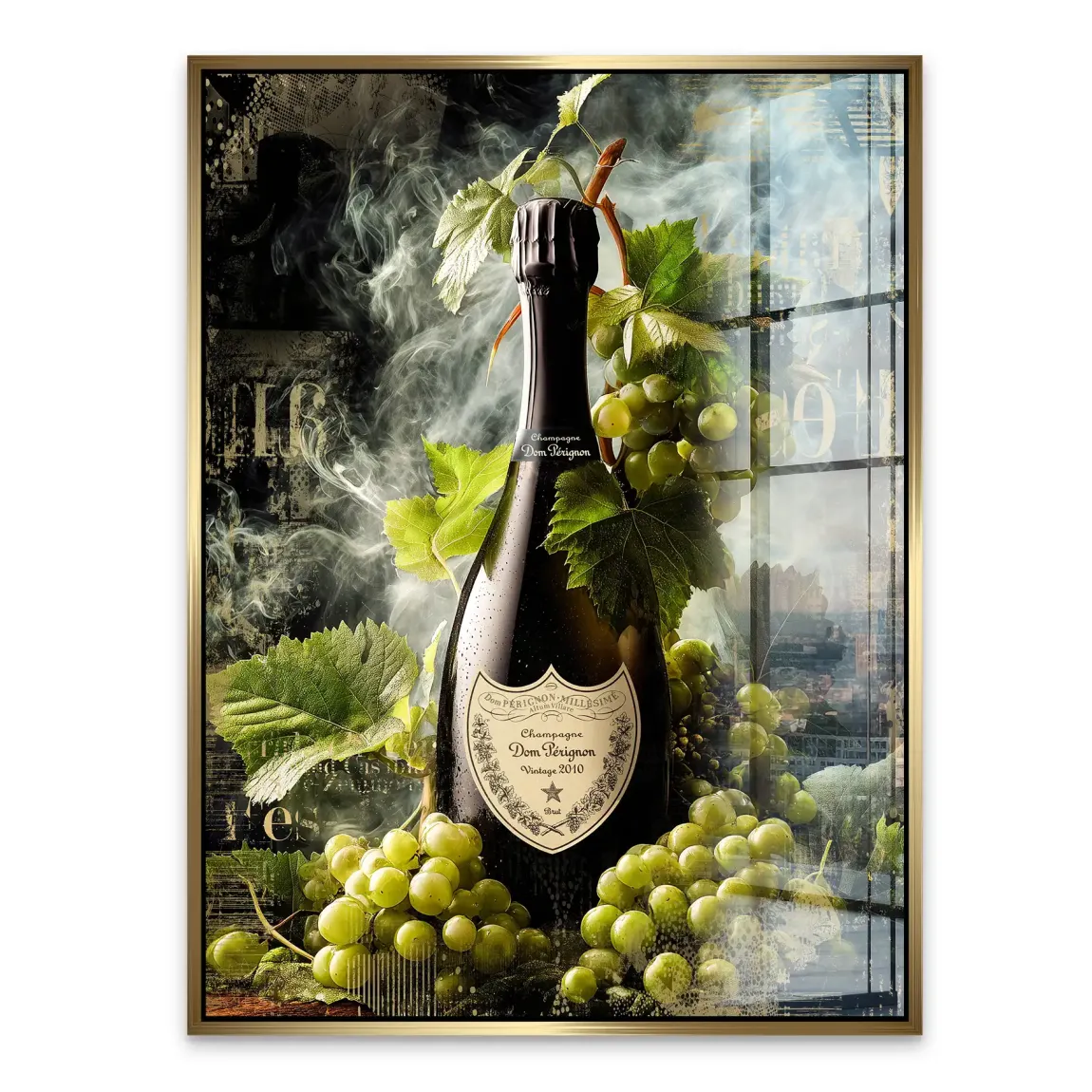 Champagner Reben Acrylglasbild