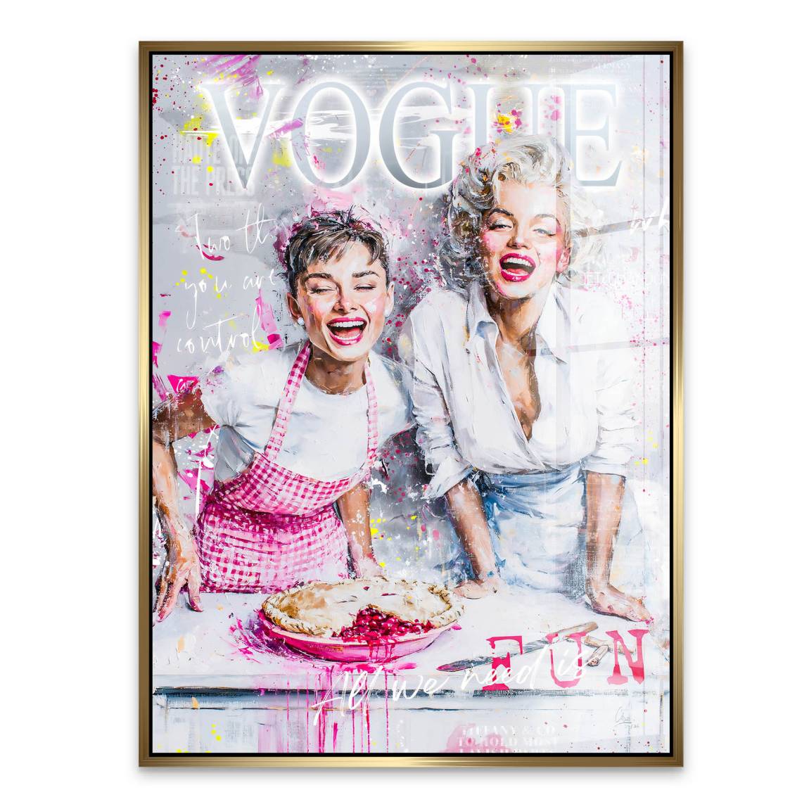 Audrey Marilyn Vogue Acrylglasbild