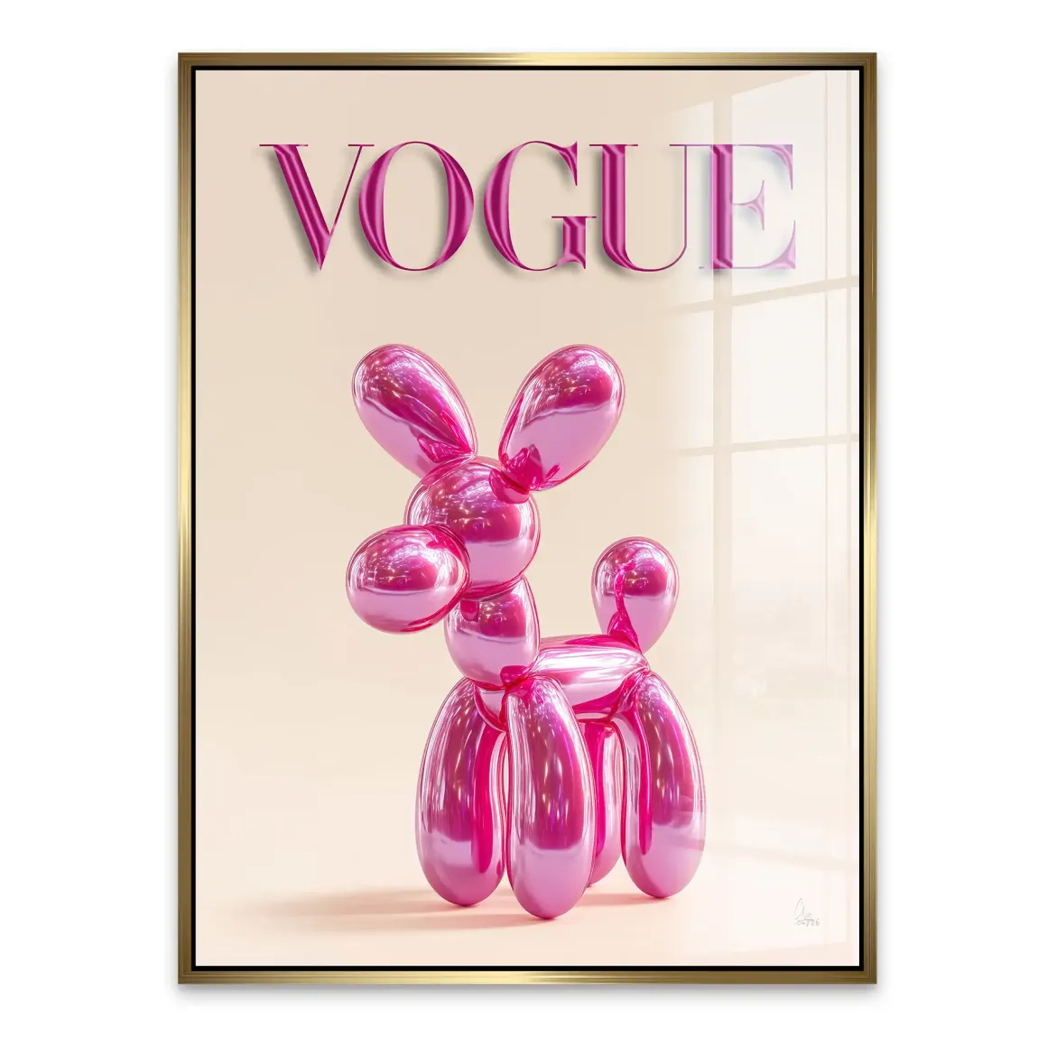 Vogue Hund Acrylglasbild