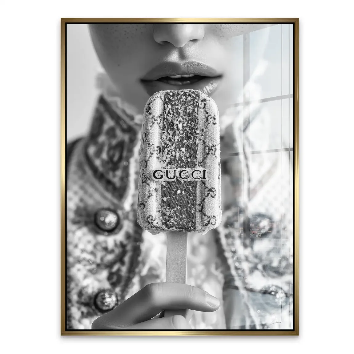 Gucci Ice Couture Noir Acrylglasbild
